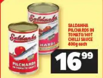 Saldanha Pilchards In Tomato / Hot Chilli Sauce 400g