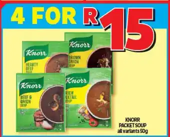 Usave Knorr Packet Soup All Variant 50g offer