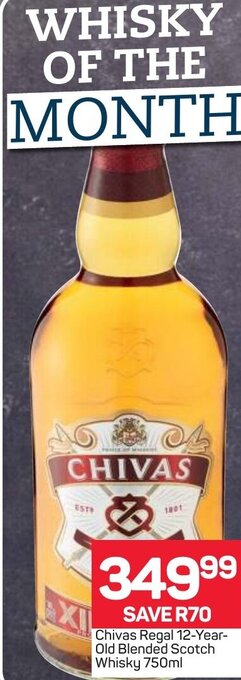 Pick n Pay Liquor Chivas Regal 12-Year-Old Blended Scotch Whisky 750ml offer