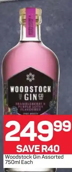 Pick n Pay Liquor Woodstock Gin Assorted 750ml offer
