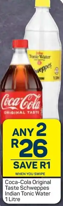 Pick n Pay Liquor Coca-Cola Original Taste Schweppes Indian Tonic Water 1L offer