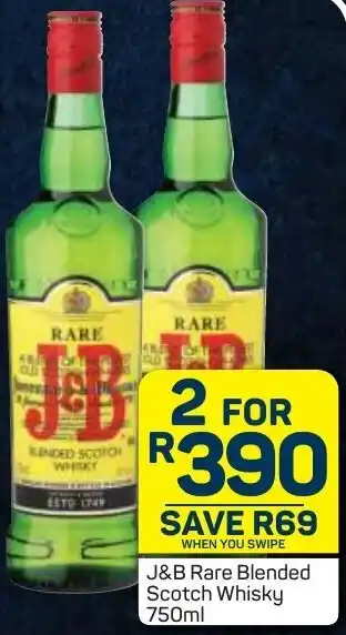 Pick n Pay Liquor J&B Rare Blended Scotch Whisky 750ml offer