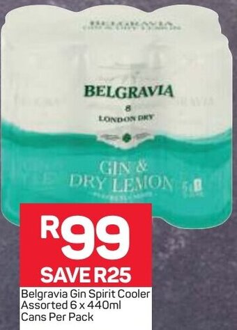 Belgravia Gin Spirit Cooler Assorted 6 x 440ml Cans Per Pack