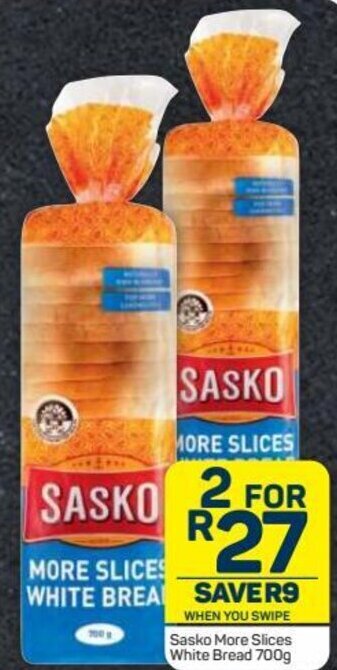 Pick n Pay Sasko More Slices White Bread 700g offer