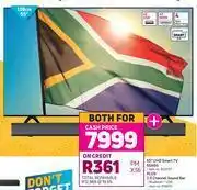 Game Hisense 55"(139cm) uhd smart tv 55a6g plus 2.0 channel sound bar-both for offer