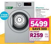 Game Hisense 8kg silver tumble dryer dvdl80s offer