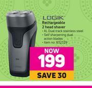 Game Logik rechargeable 2 head shaver offer