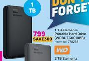 Game Wd 1tb elements portable hard drive wdbuzg0010bb offer