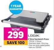 Game Logik 2 slice sandwich press offer
