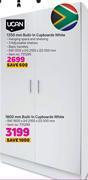 Game Ucan 1350mm built in cupboards white offer