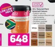 Game Simple choice textured paint (assorted colours)-20ltr each offer
