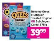 Game Bokomo otees multigrain toasted (original or bubblegum cereal)-375g each offer