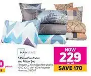 Game Mainstays 5 piece comforter & pillow set-per set offer