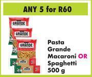 Game Pasta grande macaroni or spaghetti-for any 5 x 500g offer