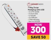 Game Powerworx 7 way surge multiplug with usb offer