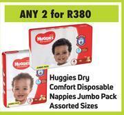 Game Huggies dry comfort disposable nappies jumbo pack (assorted sizes)-for any 2 offer