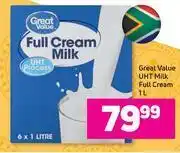 Game Great value uht milk full cream-1ltr offer