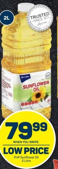 Pick n Pay PnP Sunflower Oil 2L offer