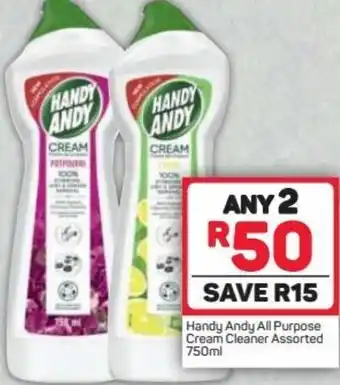 Pick n Pay Handy Andy All Purpose Cream Cleaner Assorted 2x750ml offer