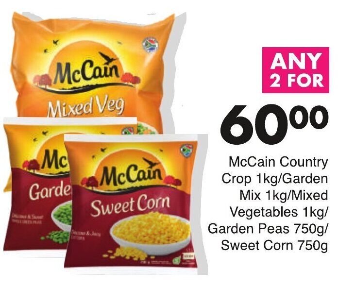 McCain Country Crop 1kg/ Garden Mix 1kg/ Mixed Vegetables 1kg/ Garden