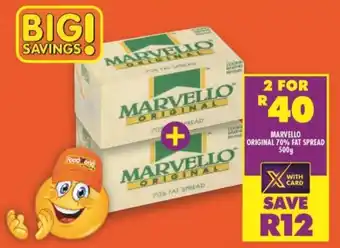Marvello Original 70% Fat Spread 2 x 500g