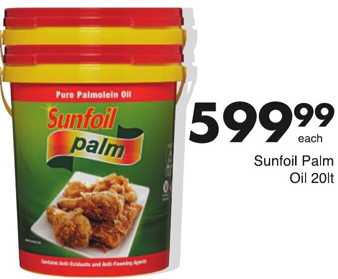 Sunfoil Palm Oil 20lt offer at Save
