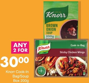 Save Knorr Cook-in Bag/Soup Box 200g offer