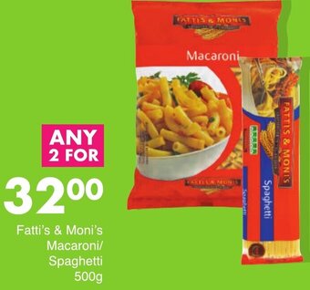 Save Fatti's & Moni's Macaroni/ Spaghetti 500g offer
