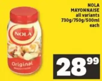 FoodWorld Nola Mayonnaise all variants 730g / 750g / 500ml offer