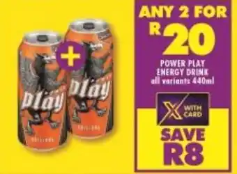 FoodWorld Power Play Energy Drink all variants 2 x 440ml offer