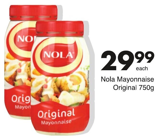 Nola Mayonnaise Original 750g offer at Save