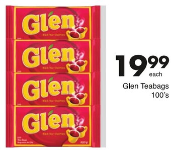 Save Glen Teabags 100's offer