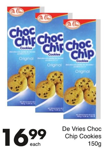 Save De Vries Choc Chip Cookies 150g offer