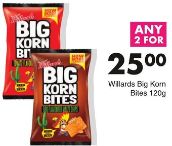 Save Willards Big Korn Bites 120g offer