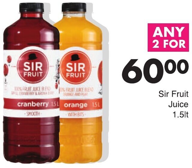 Sir Fruit Juice 1,5lt offer at Save