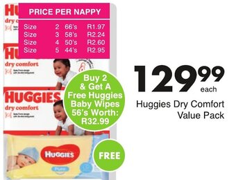 Save Huggies Dry Comfort Value Pack offer