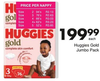 Save Huggies Gold Jumbo Pack offer