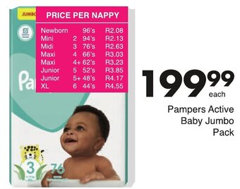 Save Pampers Active Baby Jumbo Pack offer