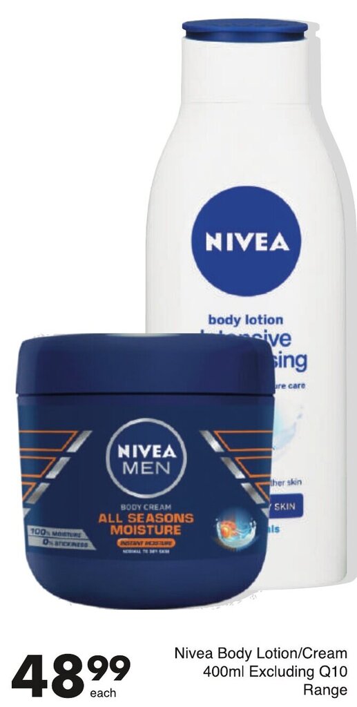 Nivea Body Cream/Body Lotion 400ml offer at Save