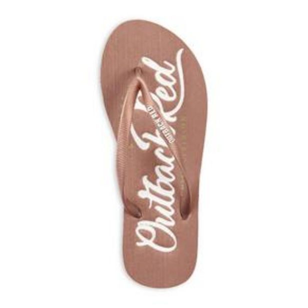Rose gold branded flip flop offer at Truworths