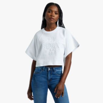 Redbat women's white sweat top