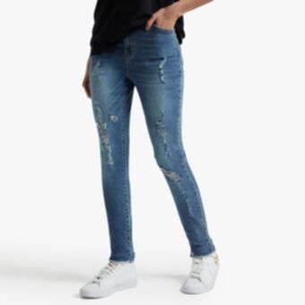 Redbat women's dark wash high rise supper skinny jeans