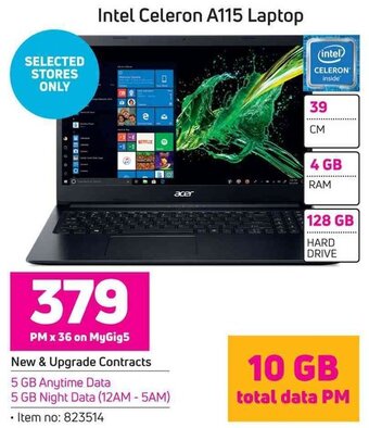 Game Acer Intel Celeron A115 Laptop offer