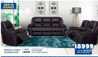 Russells Benfica 3 Piece Lounge Suite offer