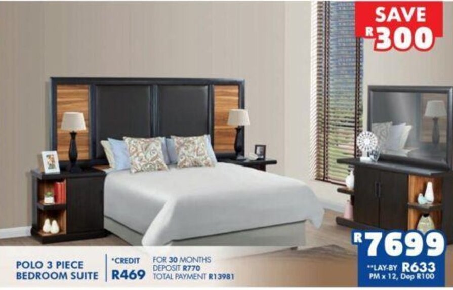 Polo 3 Piece Bedroom Suite offer at Russells