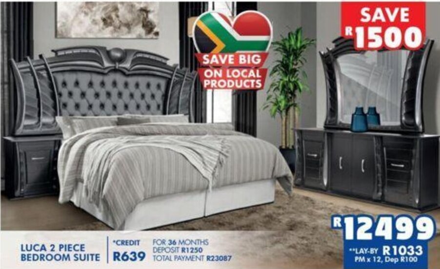 Luca 2 Piece Bedroom Suite offer at Russells