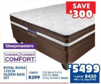 Russells Royal Roma 152cm Queen Base Set offer