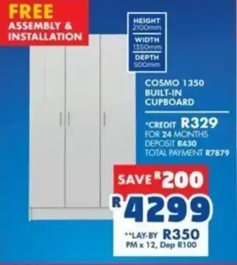 Cosmo 1350 Built-in Cupboard