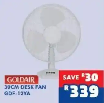 Russells Goldair 30cm Desk Fan GDF- 12YA offer