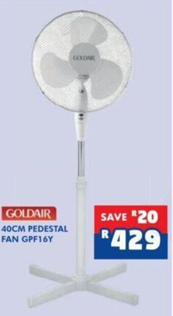 Goldair  40cm Pedestal Fan GPF16Y
